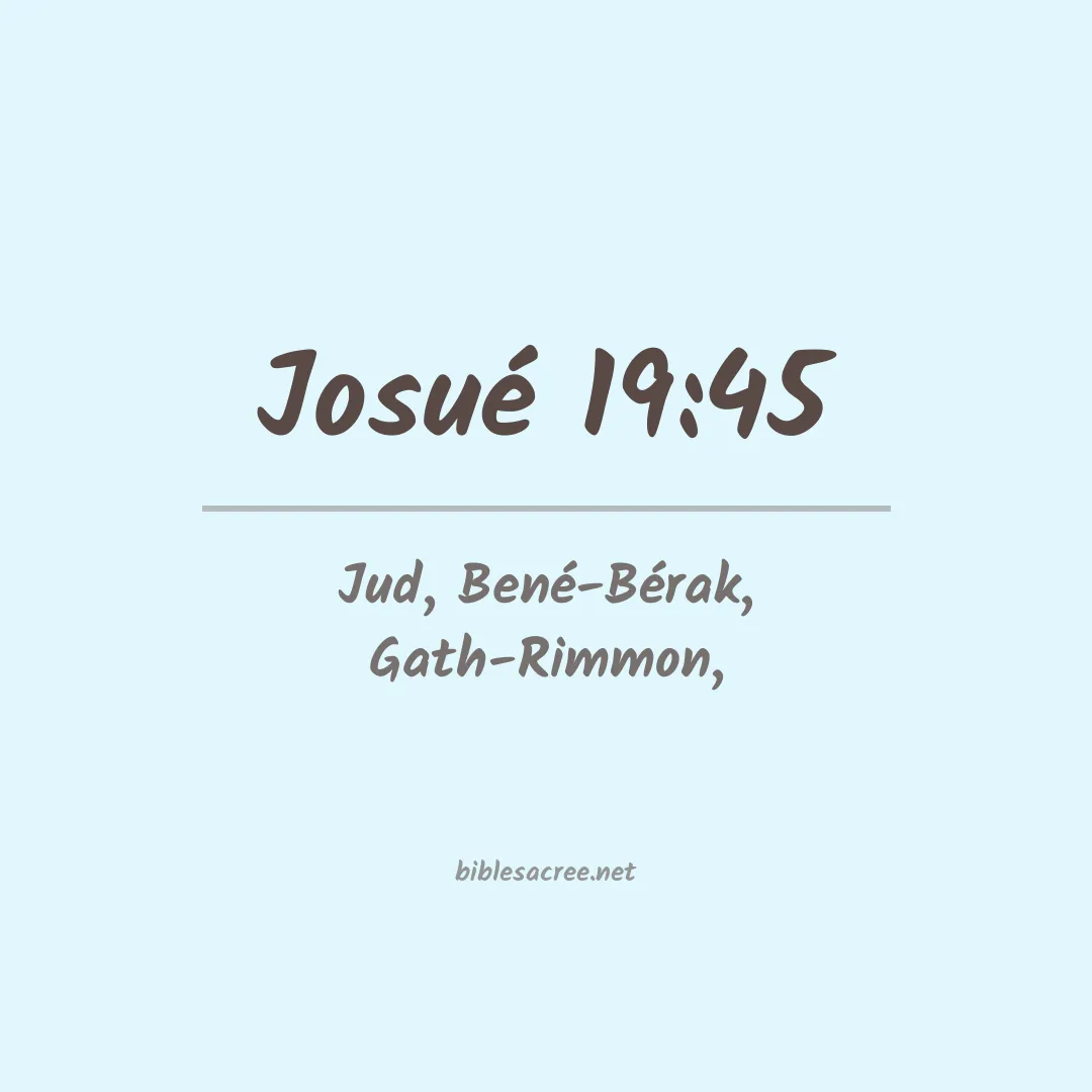 Josué - 19:45
