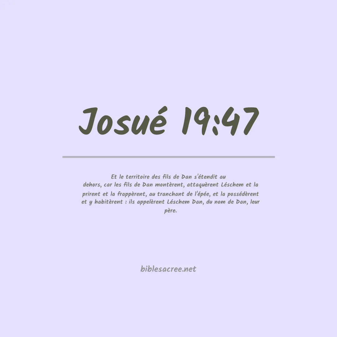 Josué - 19:47