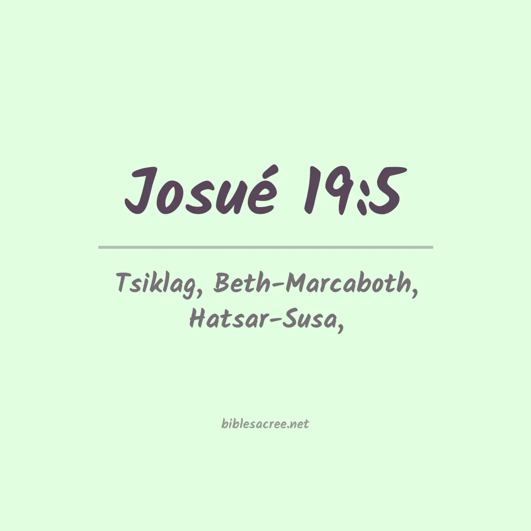 Josué - 19:5