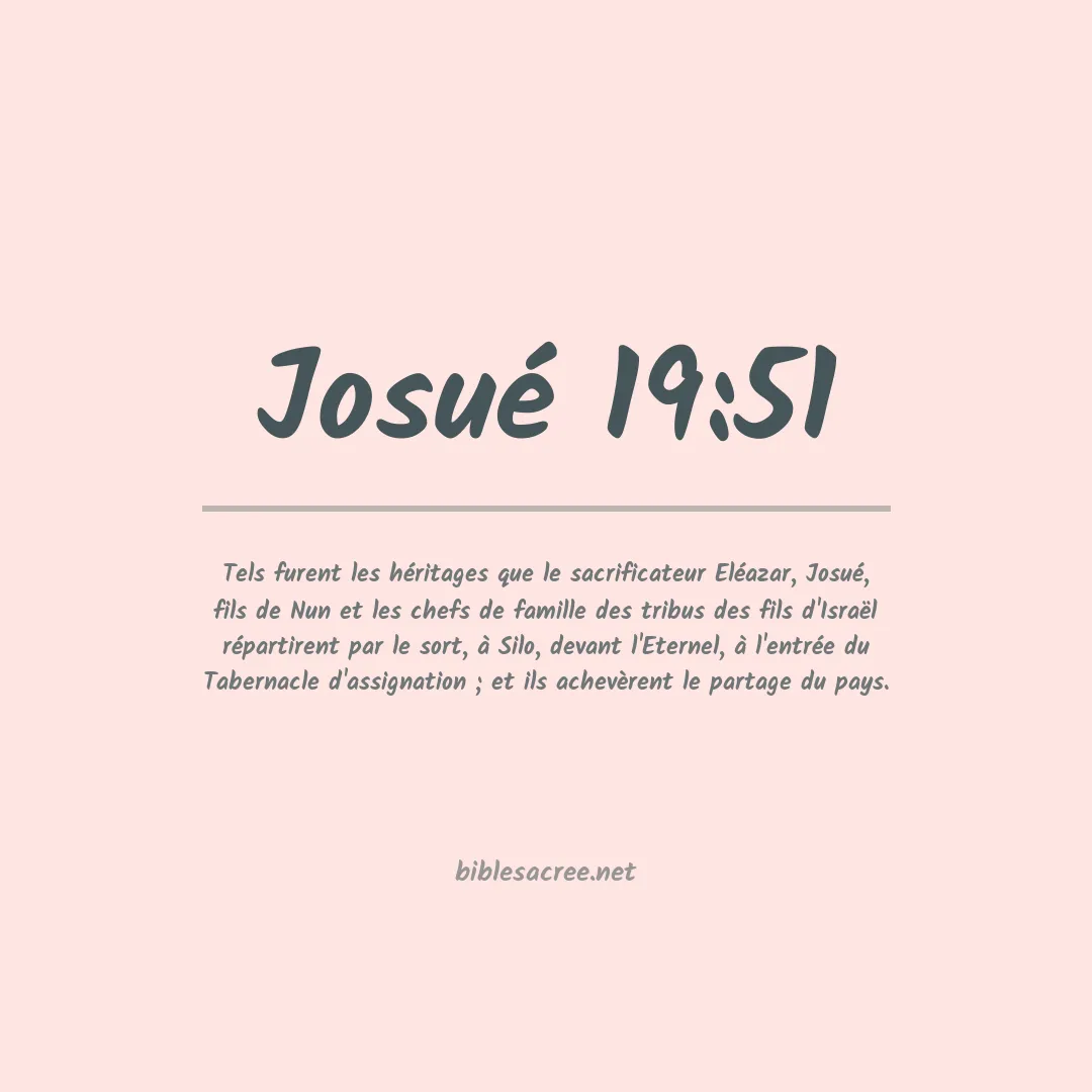 Josué - 19:51