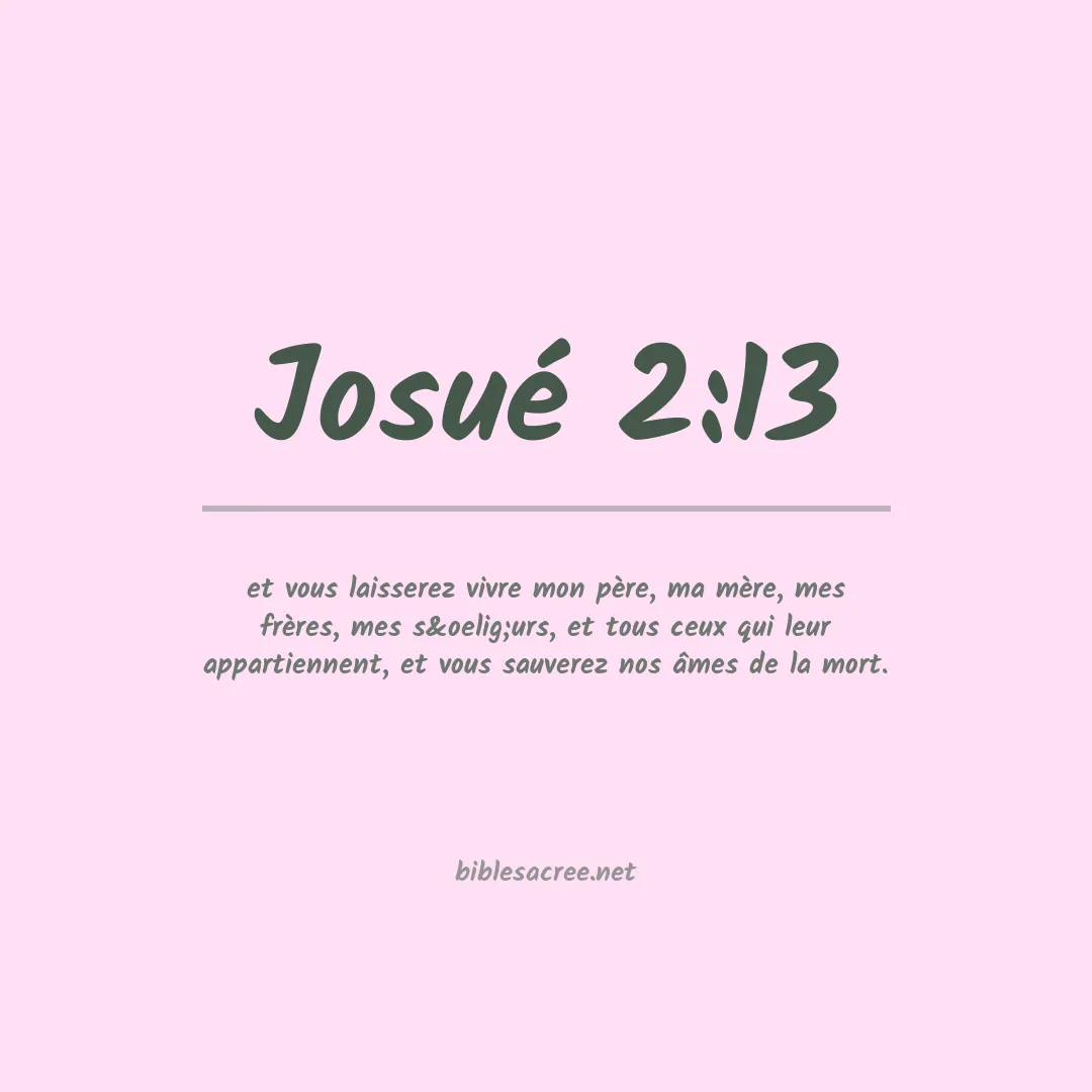 Josué - 2:13