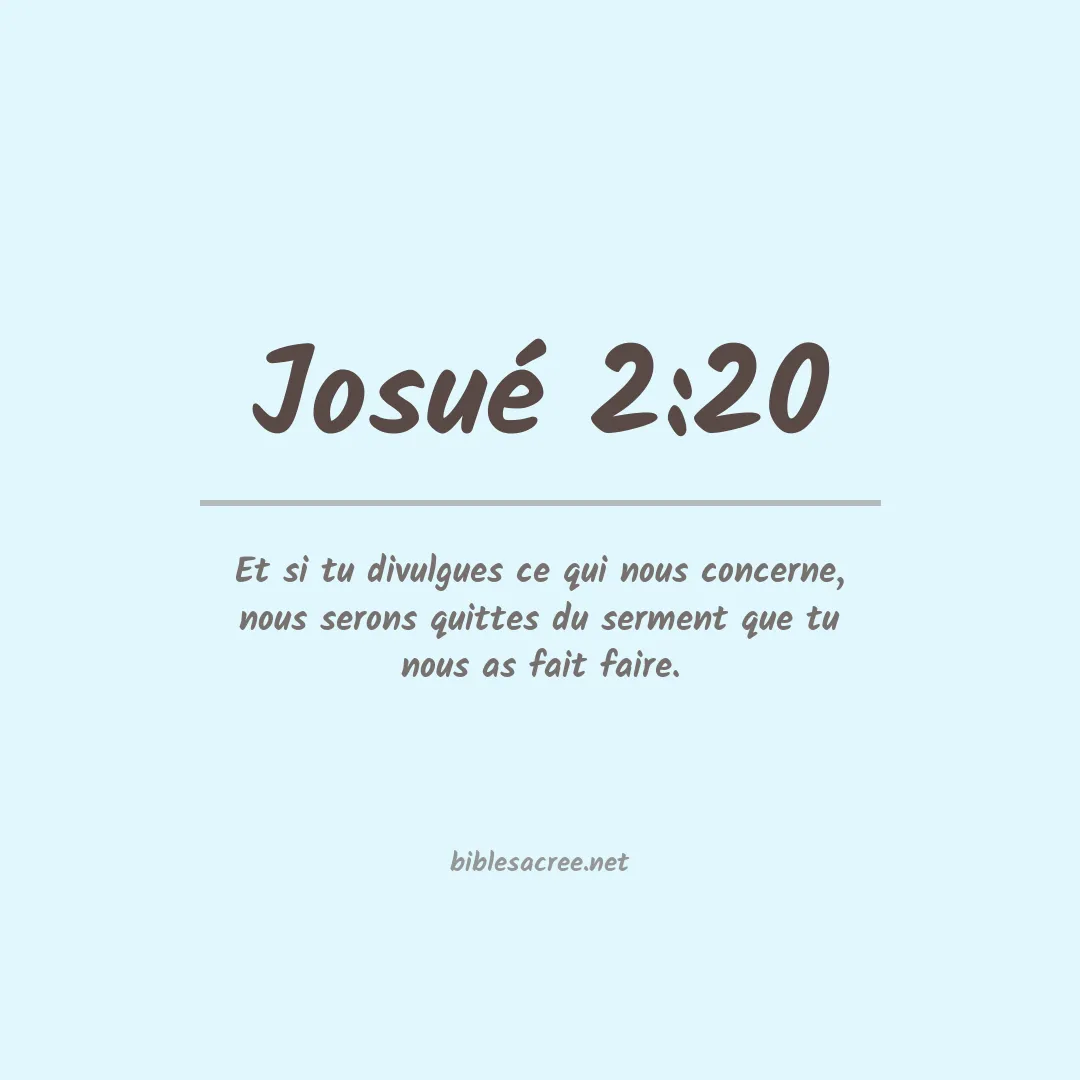 Josué - 2:20
