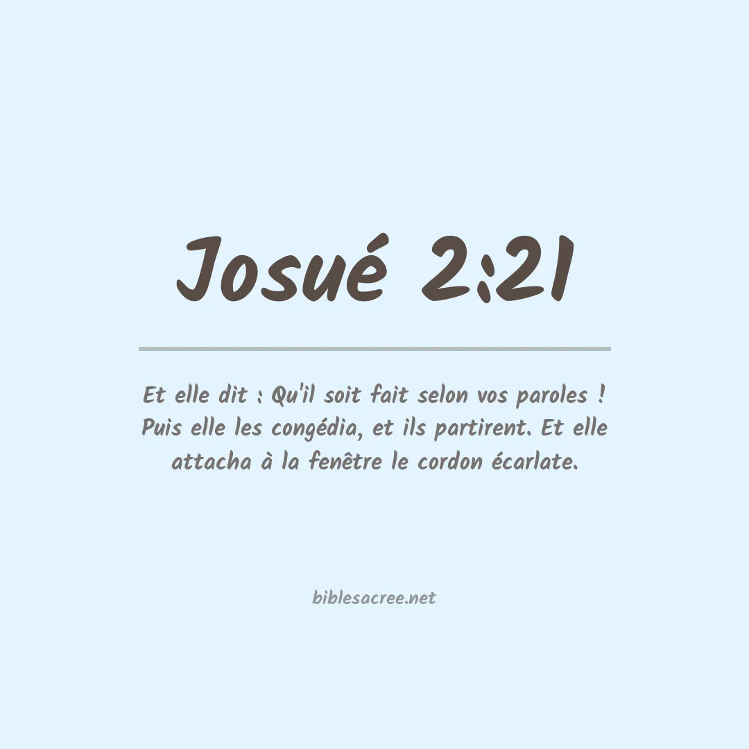 Josué - 2:21