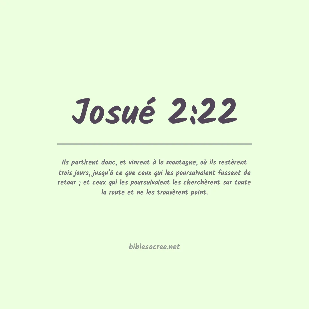 Josué - 2:22