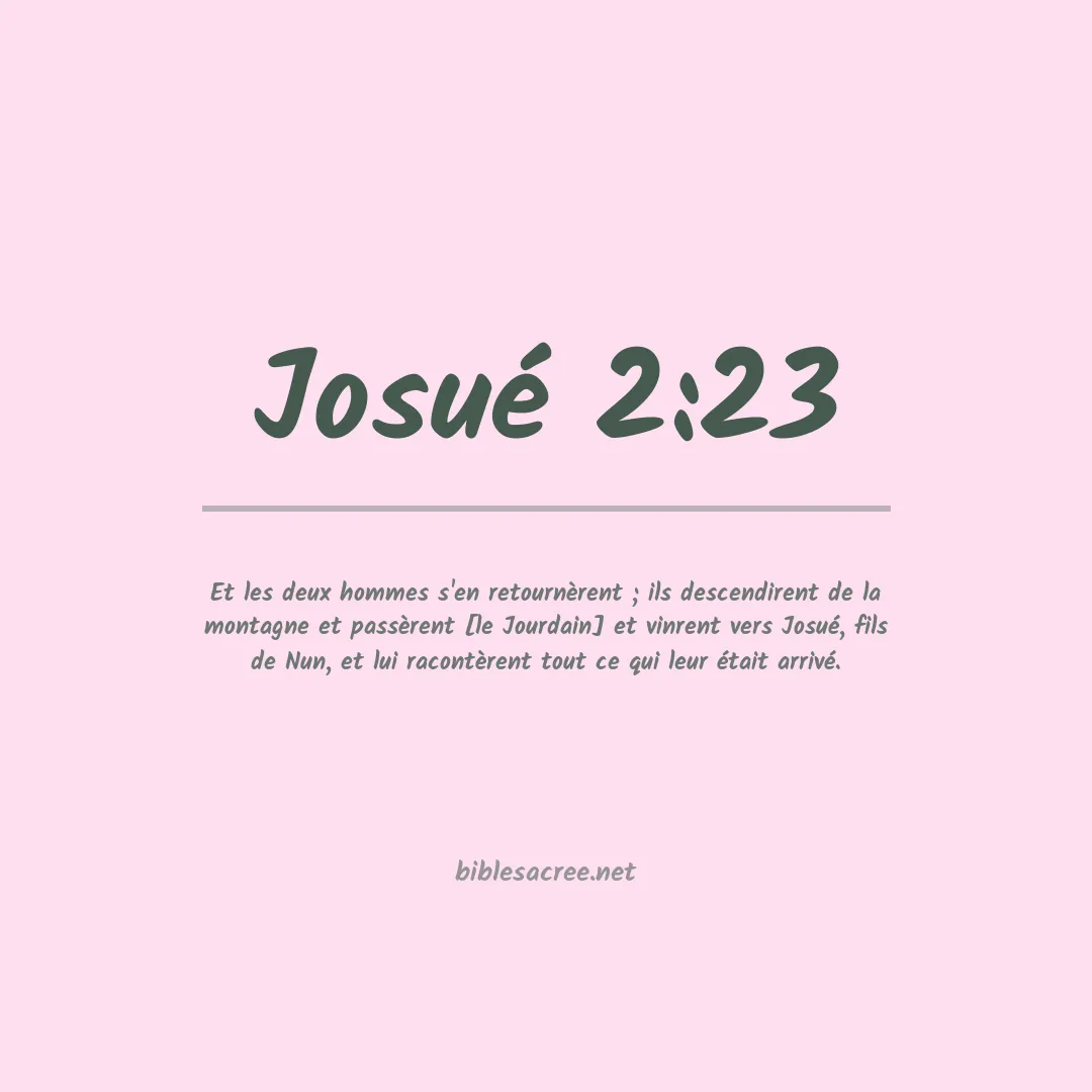 Josué - 2:23
