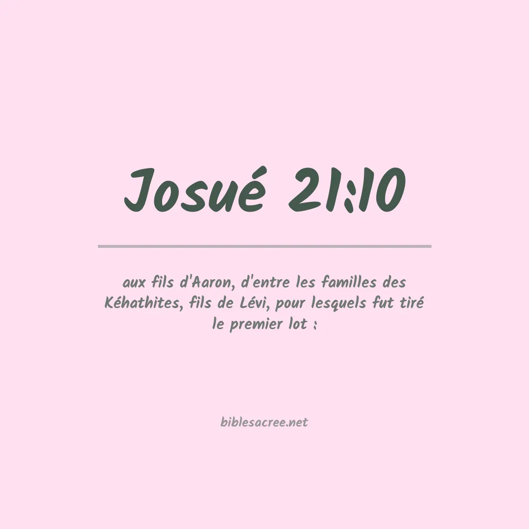 Josué - 21:10