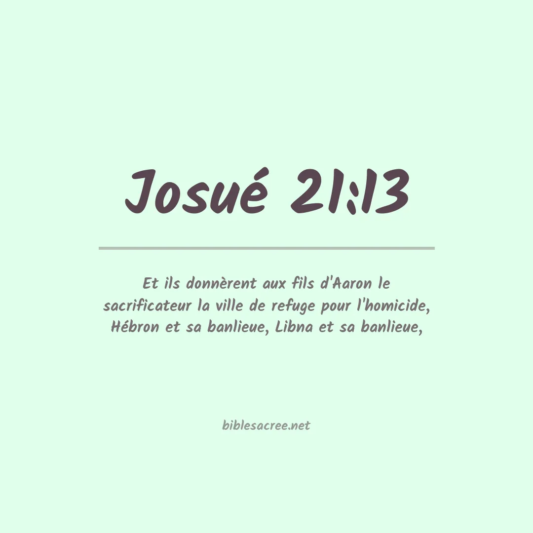 Josué - 21:13