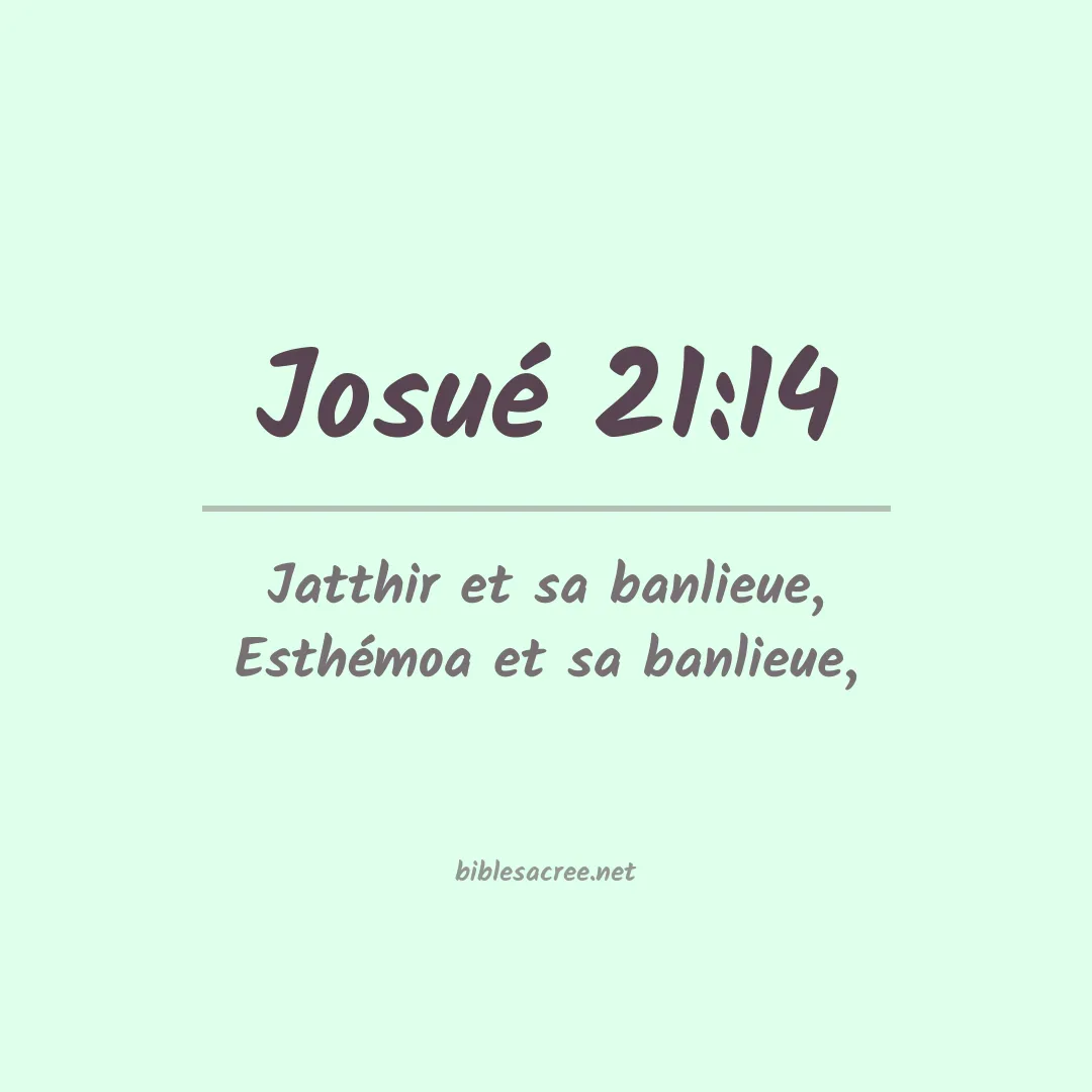 Josué - 21:14
