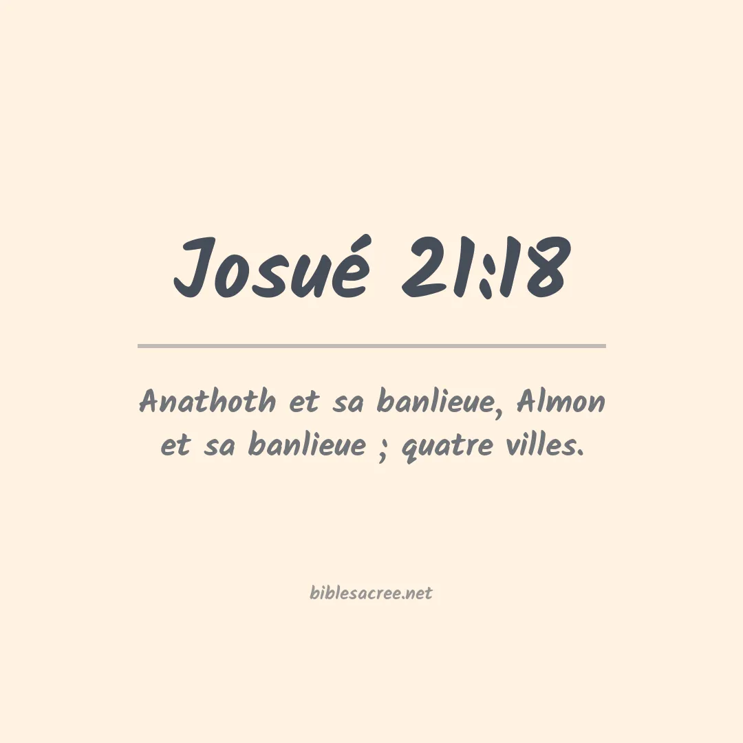 Josué - 21:18