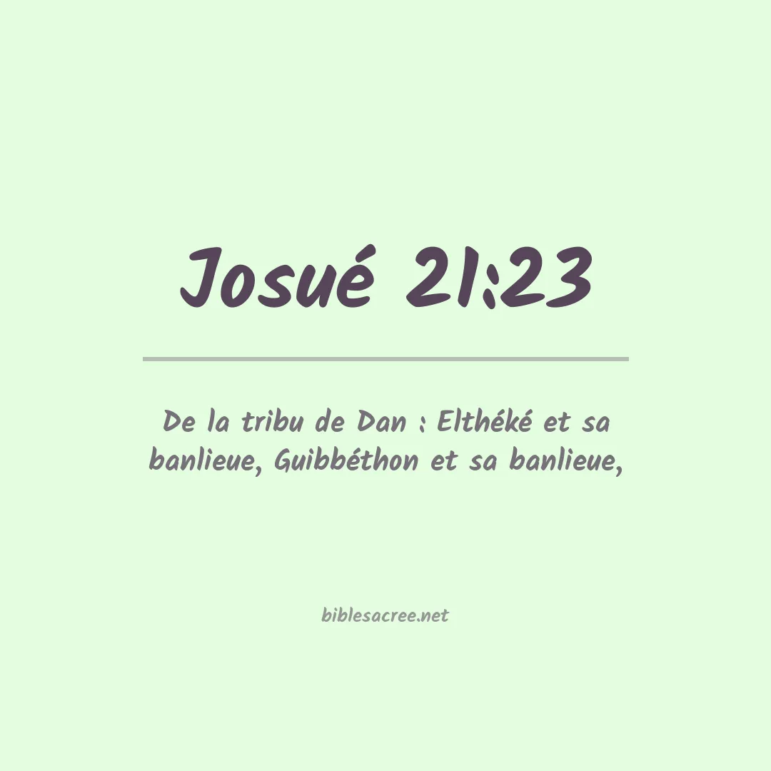 Josué - 21:23