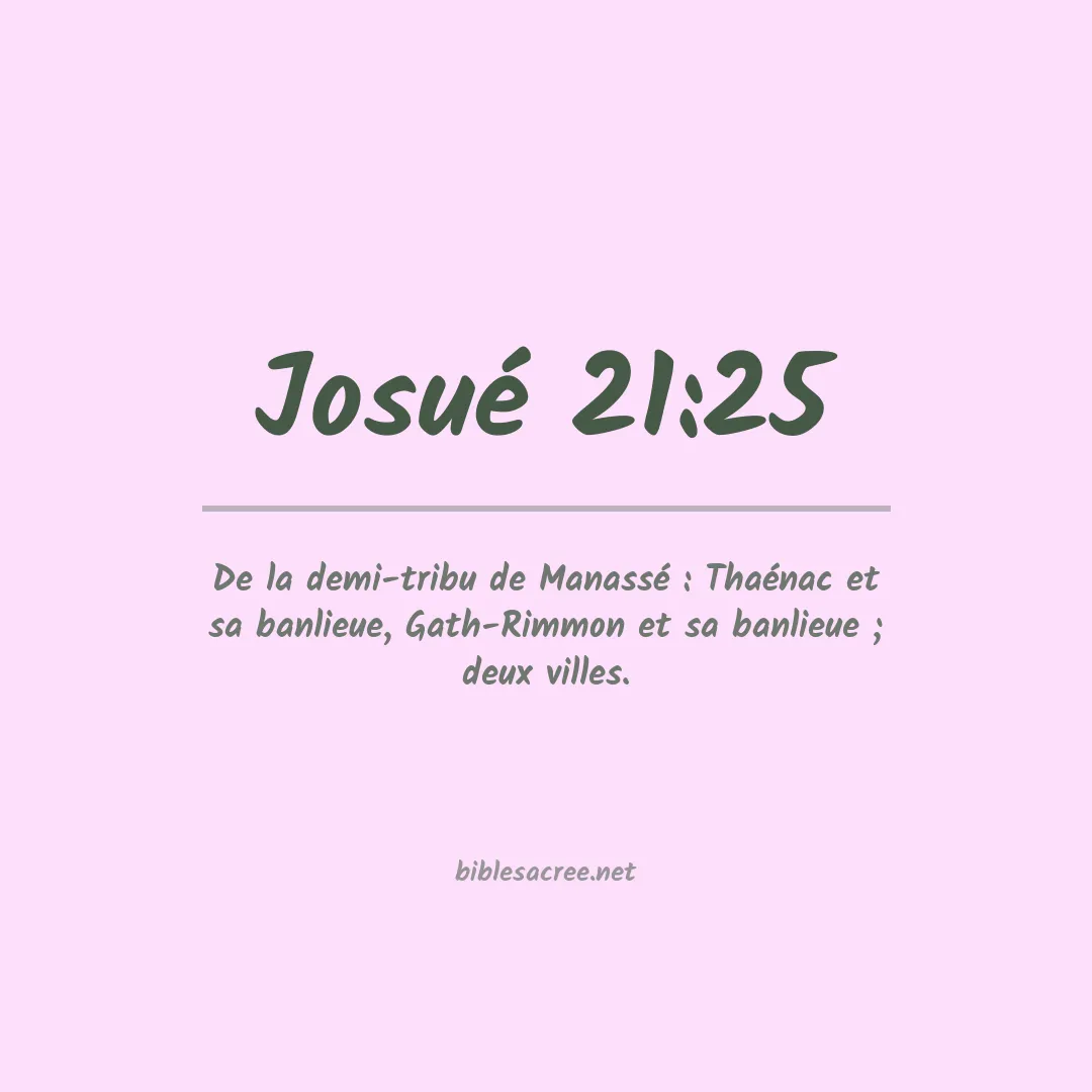 Josué - 21:25