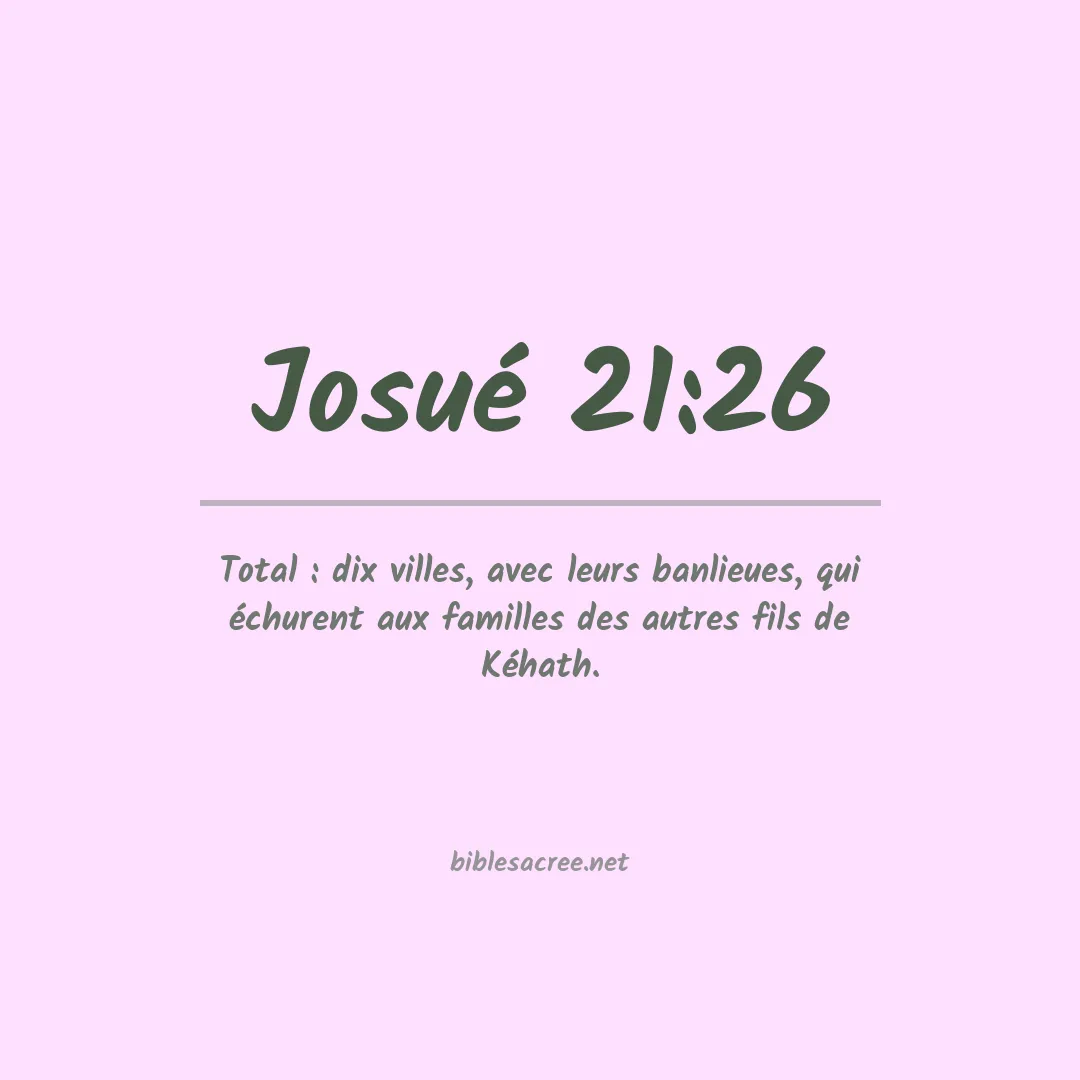 Josué - 21:26