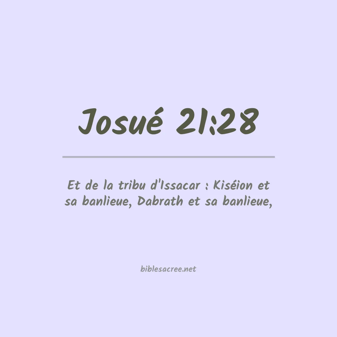 Josué - 21:28