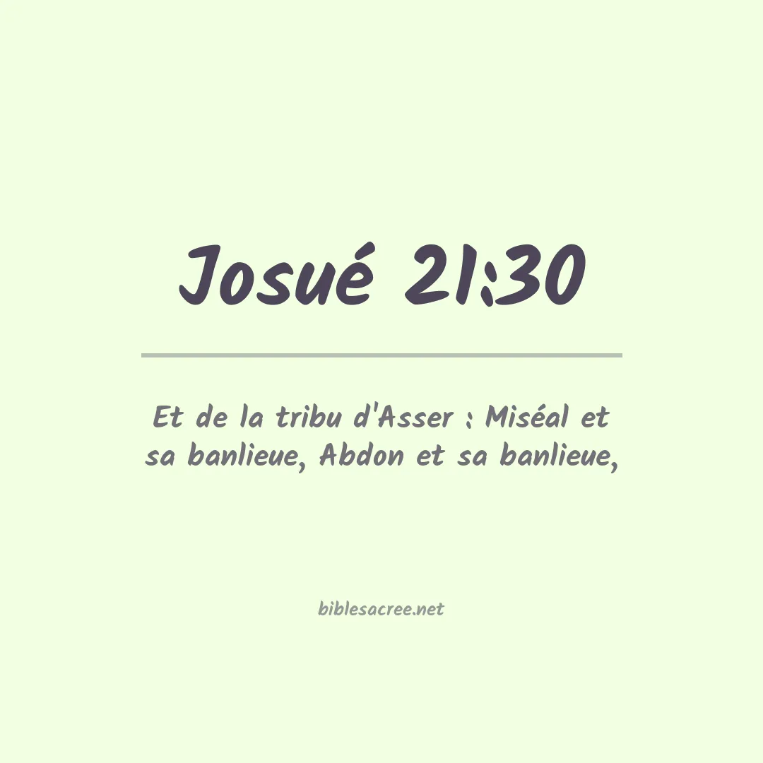 Josué - 21:30