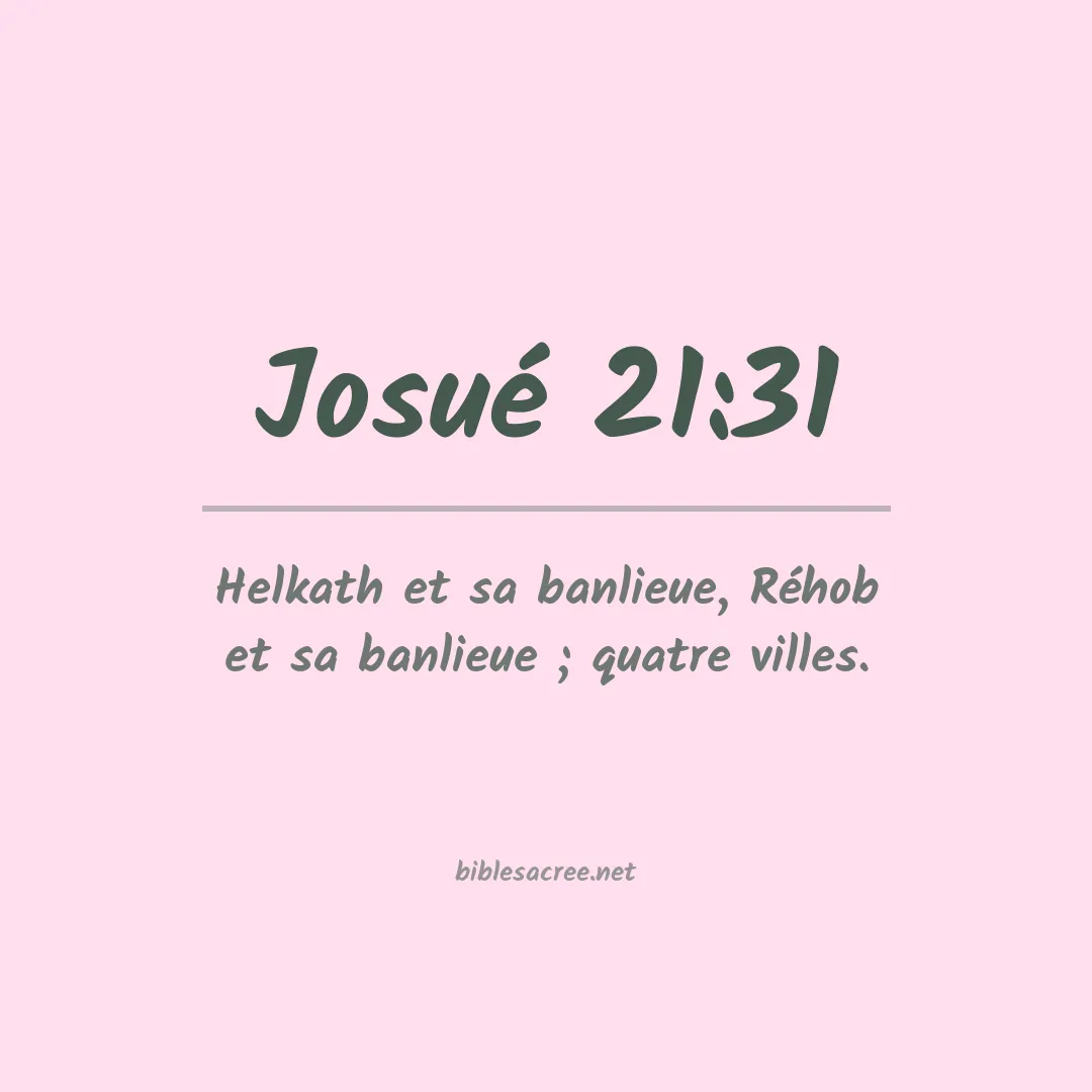 Josué - 21:31