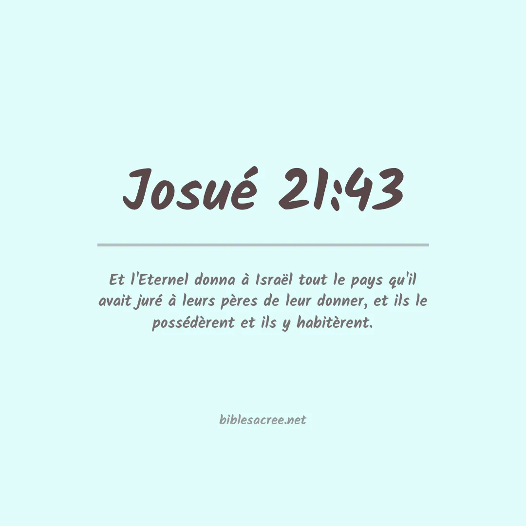 Josué - 21:43