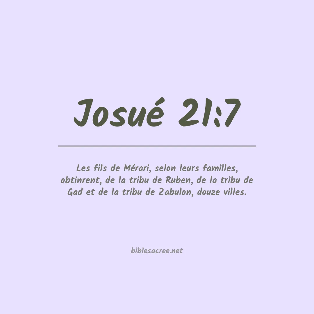 Josué - 21:7