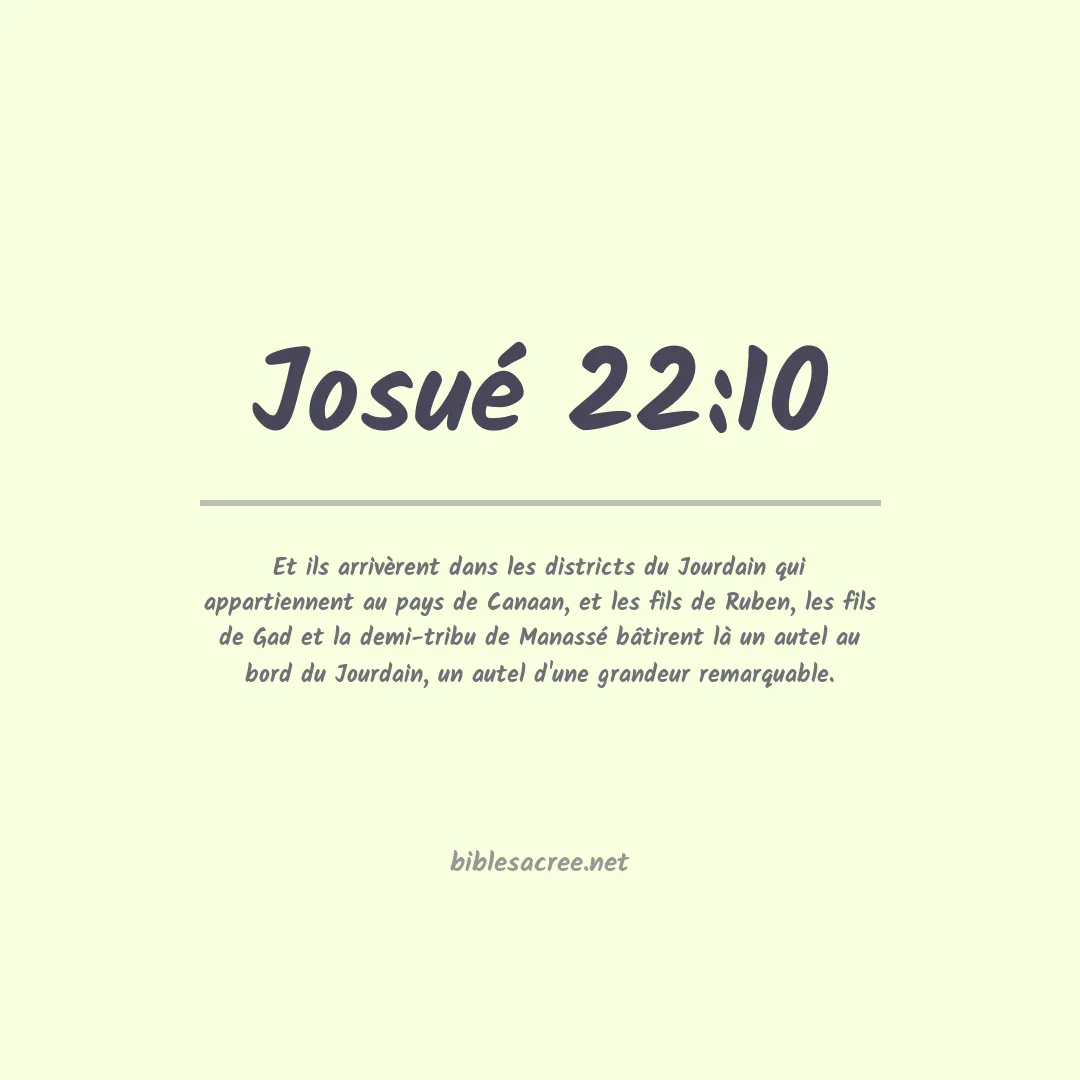 Josué - 22:10