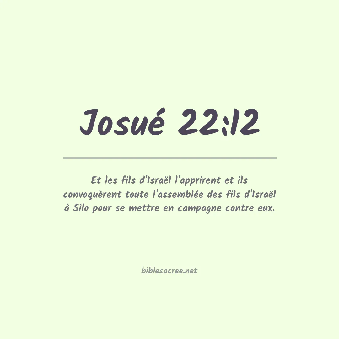 Josué - 22:12