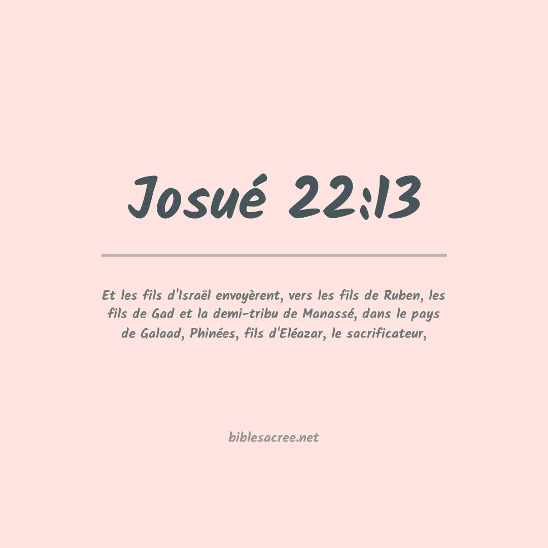 Josué - 22:13