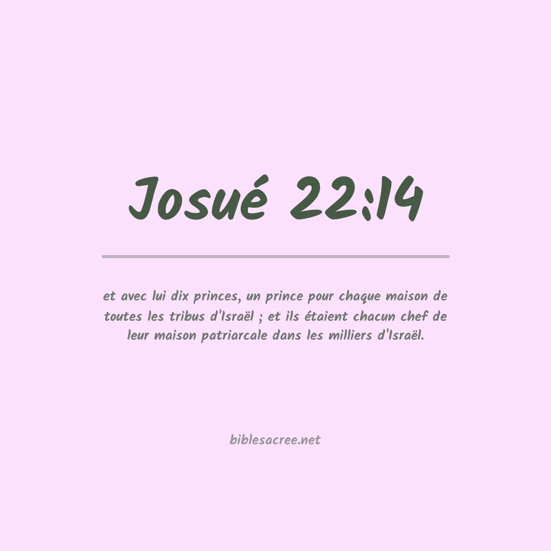 Josué - 22:14