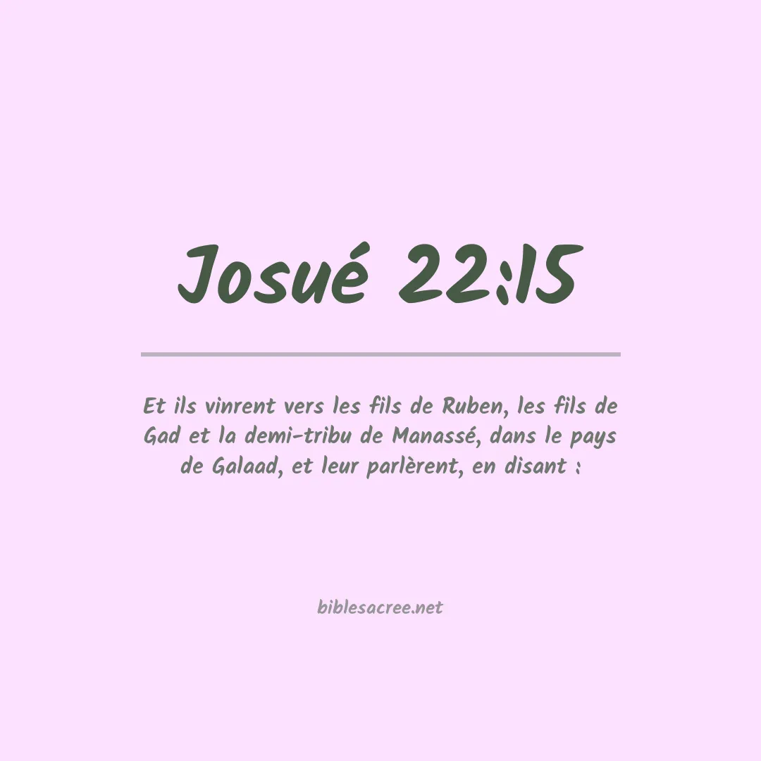 Josué - 22:15