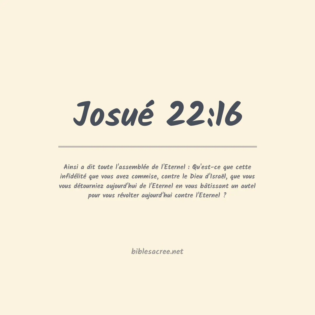 Josué - 22:16