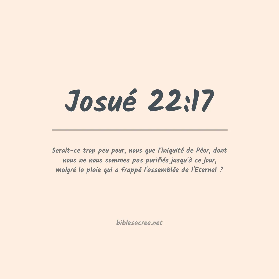 Josué - 22:17