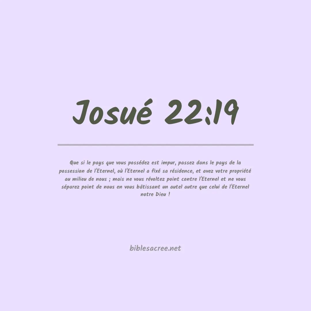 Josué - 22:19