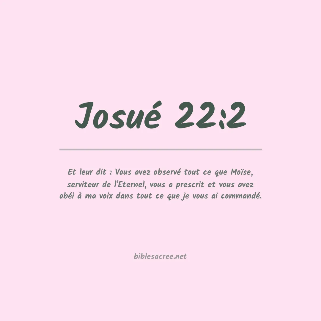 Josué - 22:2
