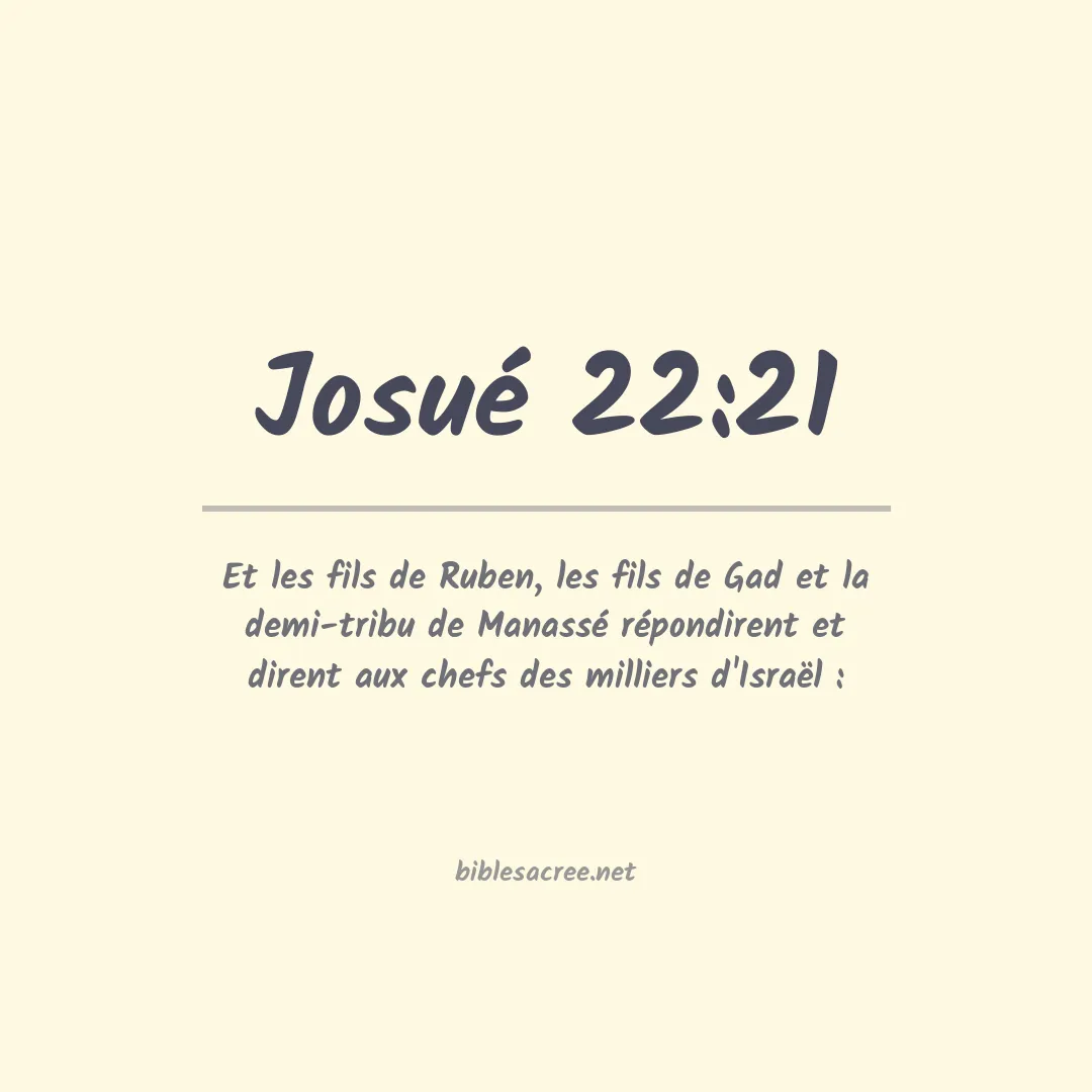 Josué - 22:21