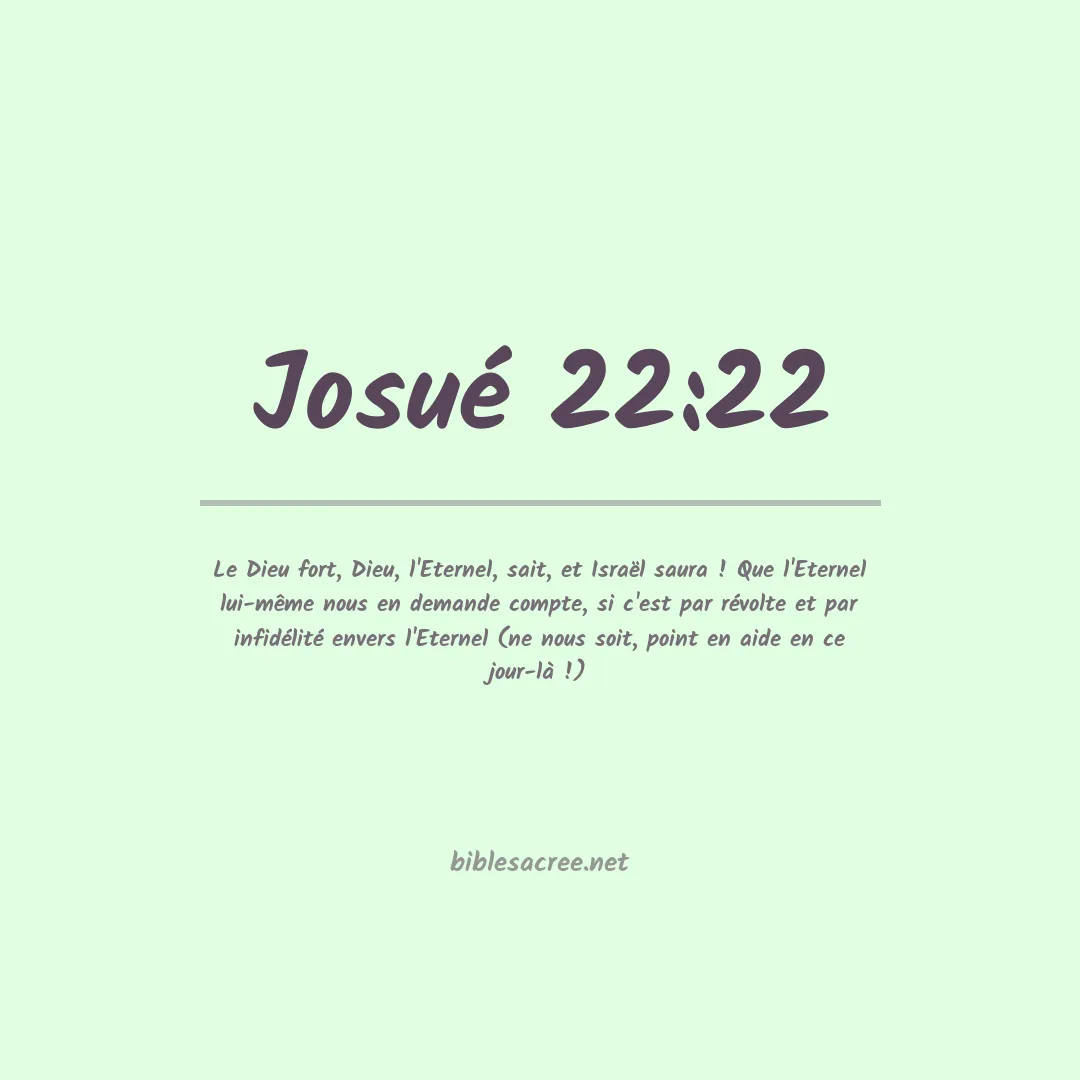 Josué - 22:22