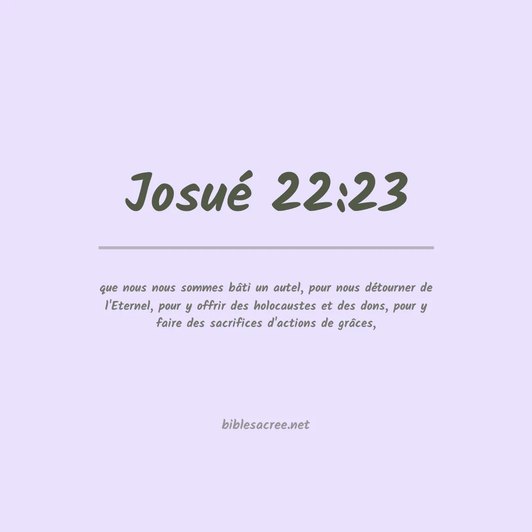 Josué - 22:23