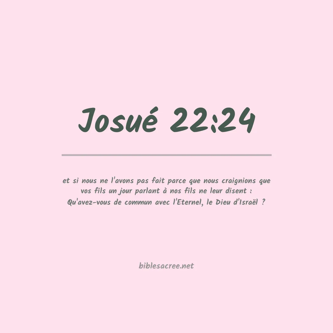 Josué - 22:24