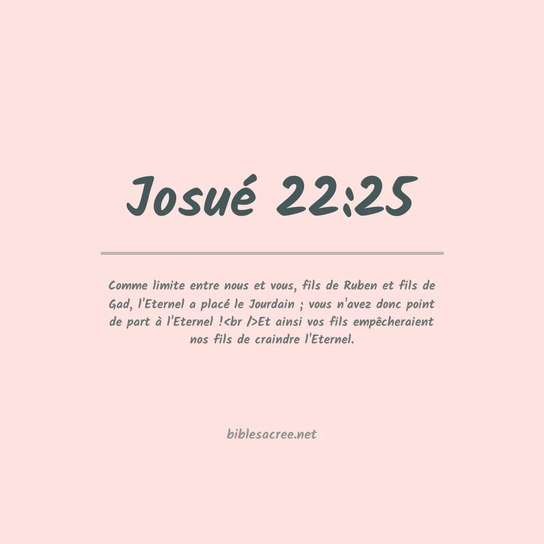 Josué - 22:25