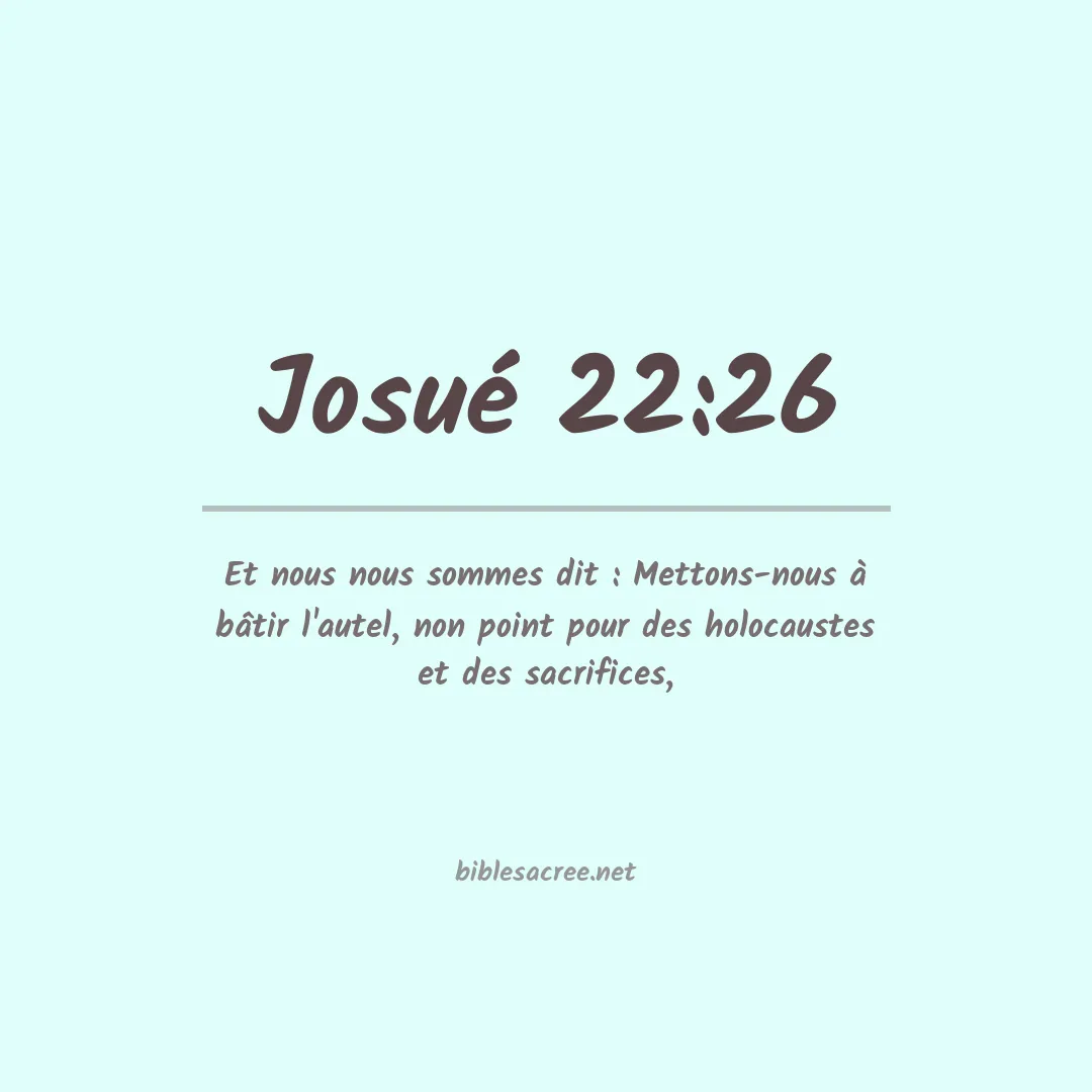 Josué - 22:26
