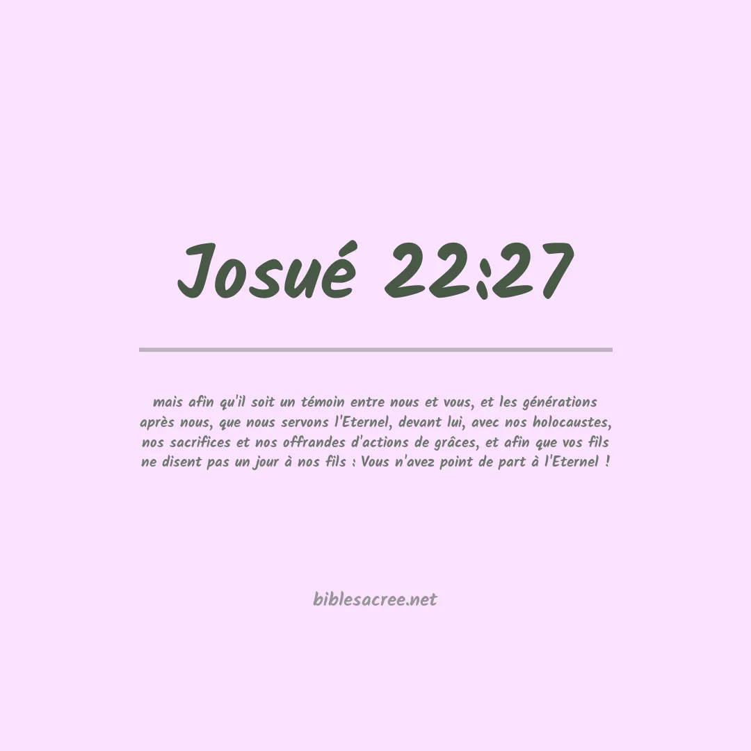 Josué - 22:27