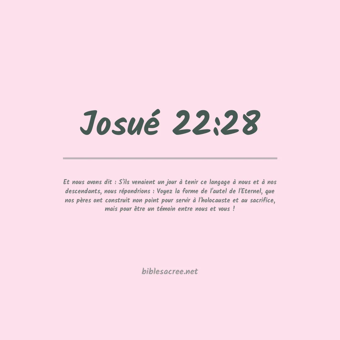 Josué - 22:28