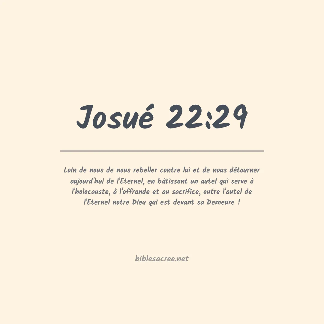 Josué - 22:29