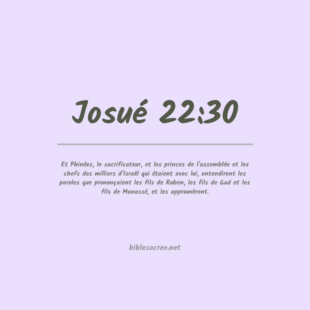Josué - 22:30