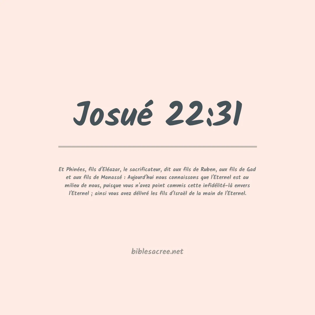 Josué - 22:31