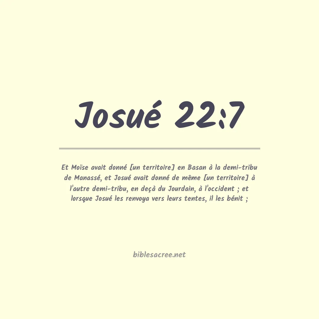 Josué - 22:7