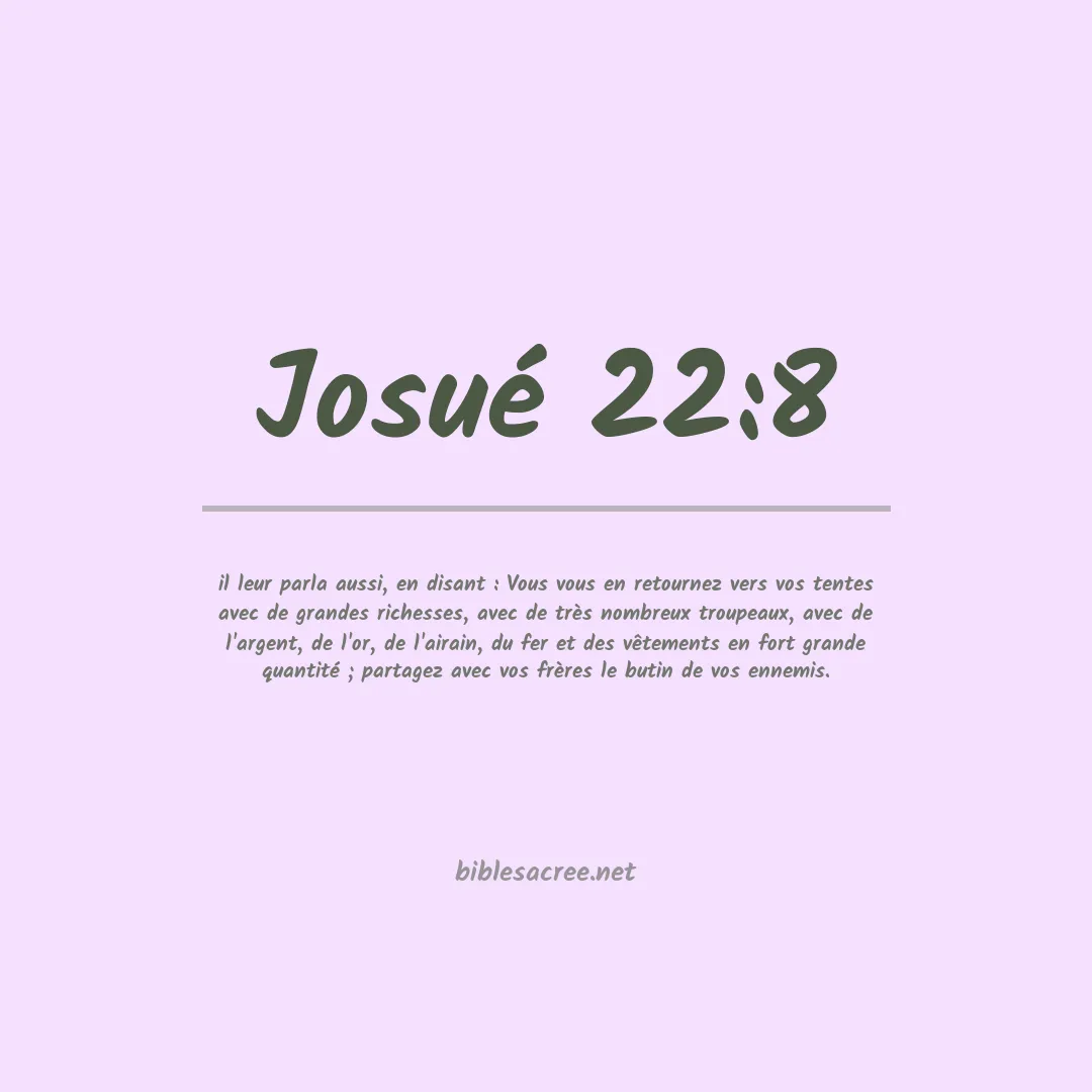 Josué - 22:8