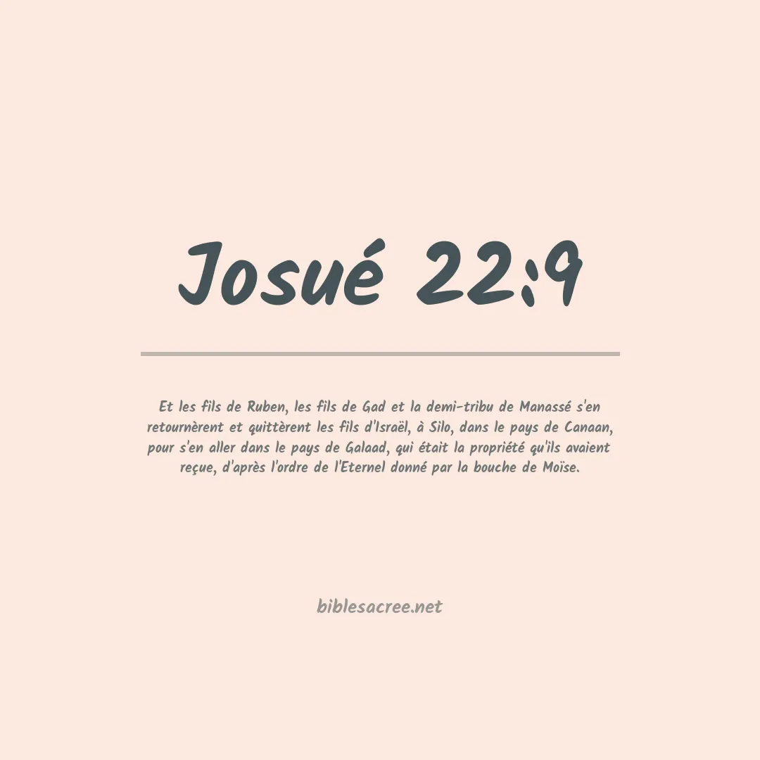 Josué - 22:9