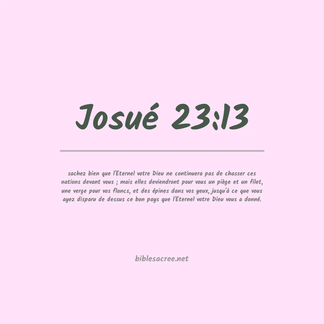 Josué - 23:13