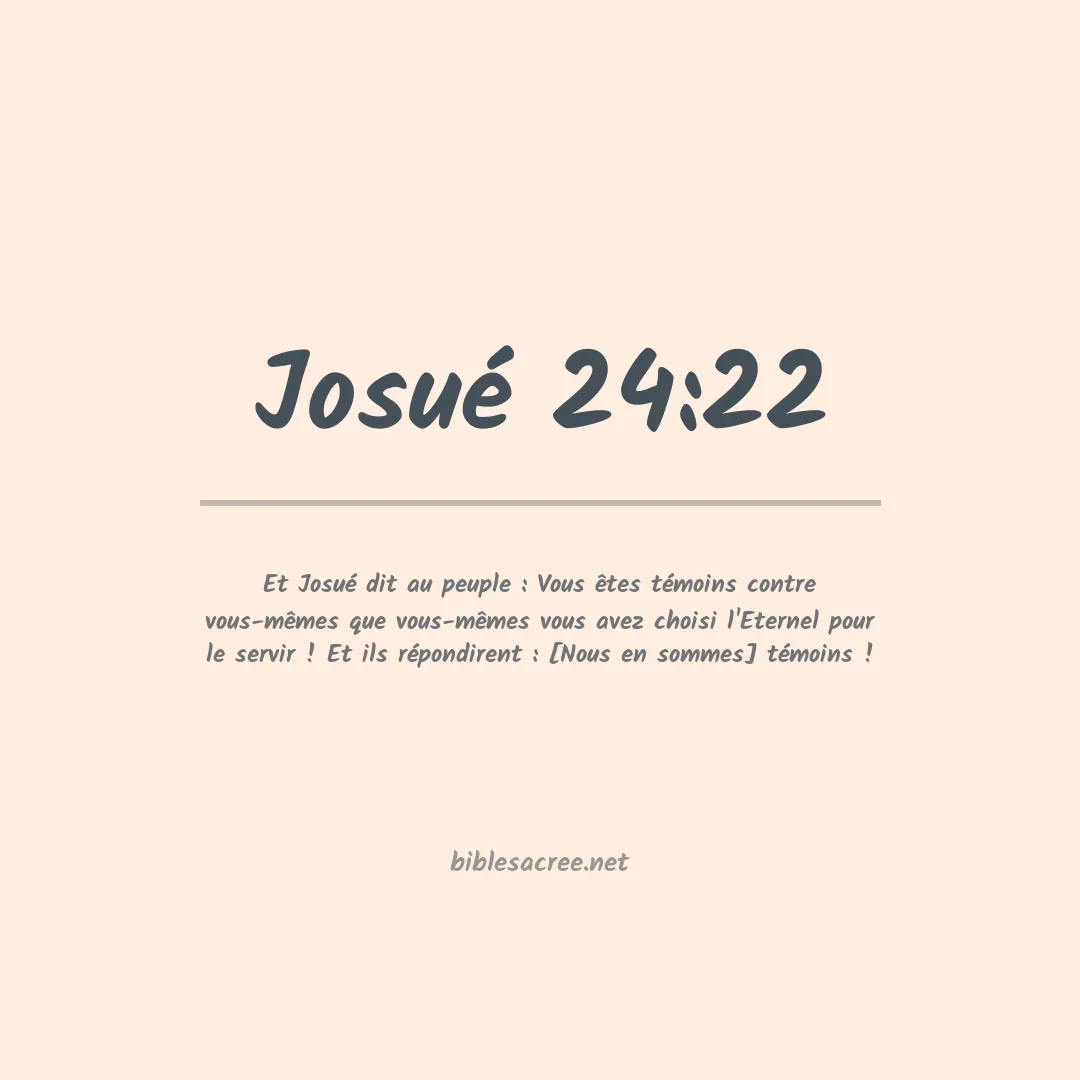 Josué - 24:22