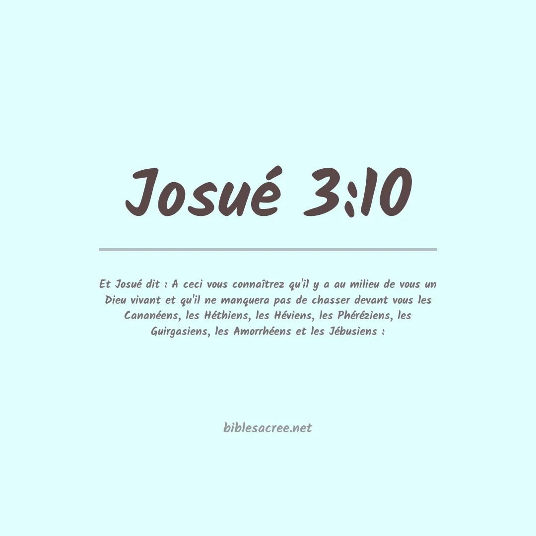 Josué - 3:10
