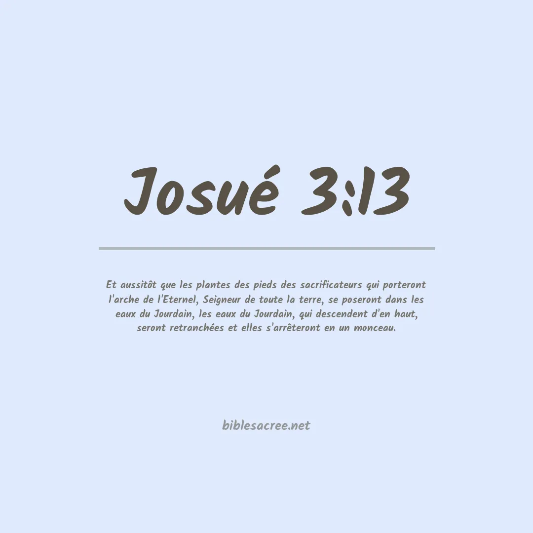 Josué - 3:13