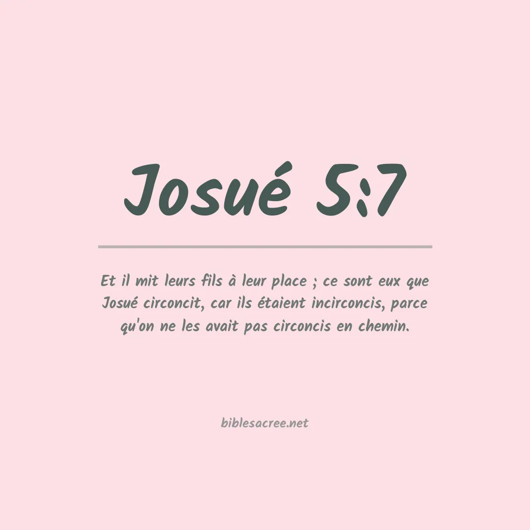 Josué - 5:7