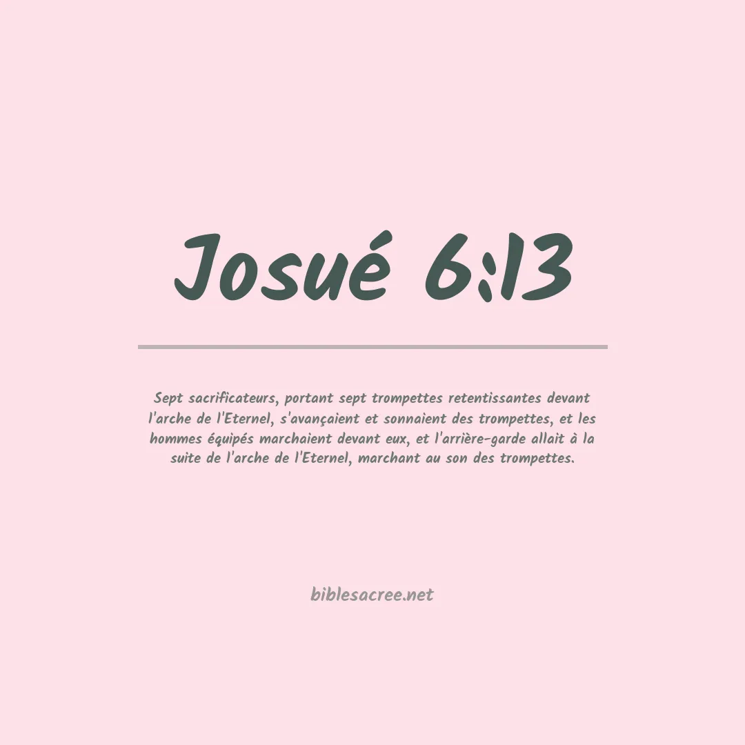 Josué - 6:13